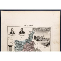Gravure de 1889 - Département des Ardennes - 2