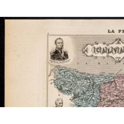Gravure de 1889 - Département du Calvados - 2