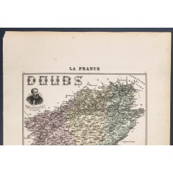 Gravure de 1889 - Département du Doubs - 2
