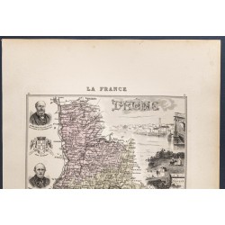 Gravure de 1889 - Département de la Drôme - 2