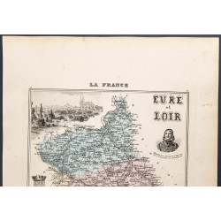 Gravure de 1889 - Département de l'Eure et Loir - 2