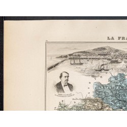 Gravure de 1889 - Département de l'Hérault - 2