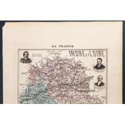 Gravure de 1889 - Département de l'Indre-et-Loire - 2