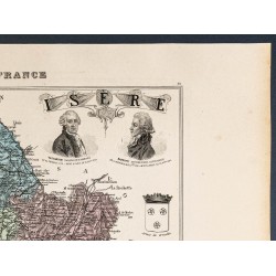 Gravure de 1889 - Département de l'Isère - 3