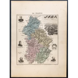 Gravure de 1889 - Département du Jura - 1