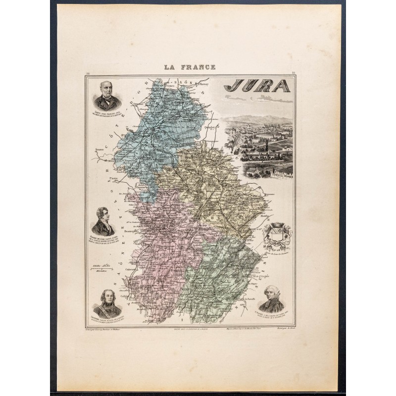 Gravure de 1889 - Département du Jura - 1
