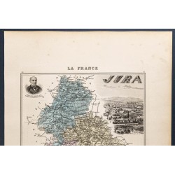 Gravure de 1889 - Département du Jura - 2