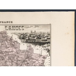 Gravure de 1889 - Département des Landes - 3