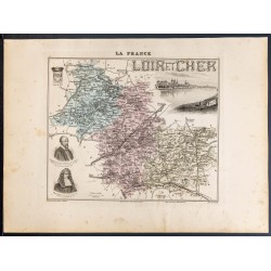 Gravure de 1889 - Département Loir-et-Cher - 1