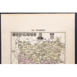 Gravure de 1889 - Département de la Mayenne - 2
