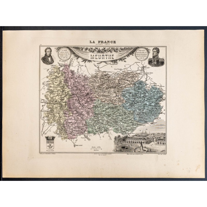 Gravure de 1889 - Département Meurthe - 1
