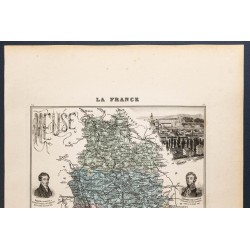 Gravure de 1889 - Département de la Meuse - 2