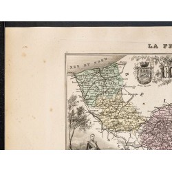 Gravure de 1889 - Département du Nord - 2