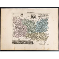 Gravure de 1889 - Département de l'Oise - 1