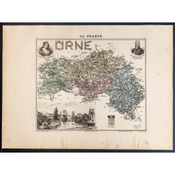 Gravure de 1889 - Département de l'Orne - 1