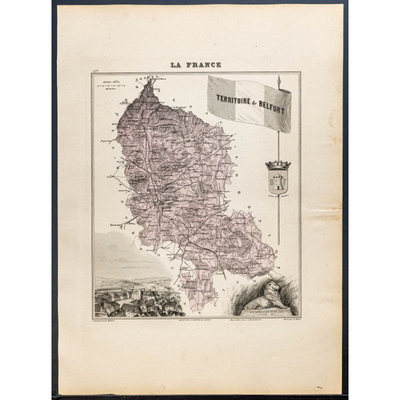 Gravure de 1889 - Département Territoire de Belfort - 1