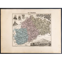 Gravure de 1889 - Département de la Haute-Saône - 1