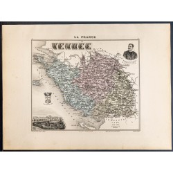 Gravure de 1889 - Département de la Vendée - 1