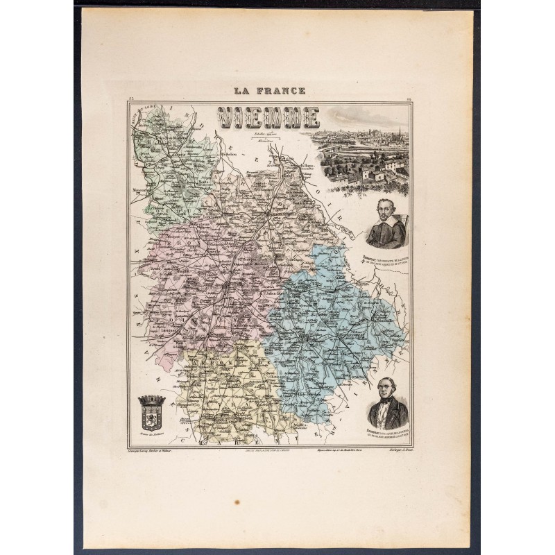 Gravure de 1889 - Département de la Vienne - 1