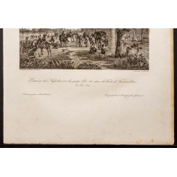Gravure de 1841 - Napoléon et le pape Pie VII - 3