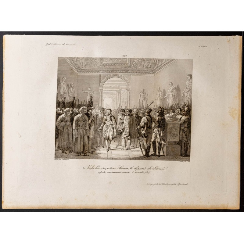 Gravure de 1841 - Napoléon reçoit au Louvre ... - 1