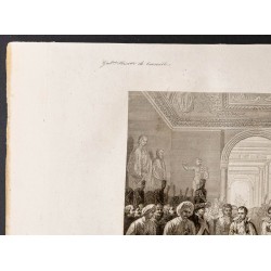 Gravure de 1841 - Napoléon reçoit au Louvre ... - 2