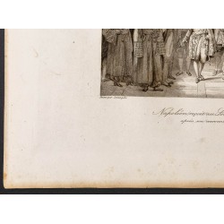 Gravure de 1841 - Napoléon reçoit au Louvre ... - 4