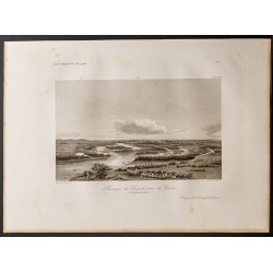 Gravure de 1841 - Passage du Danube près de Vienne - 1