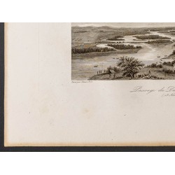 Gravure de 1841 - Passage du Danube près de Vienne - 4