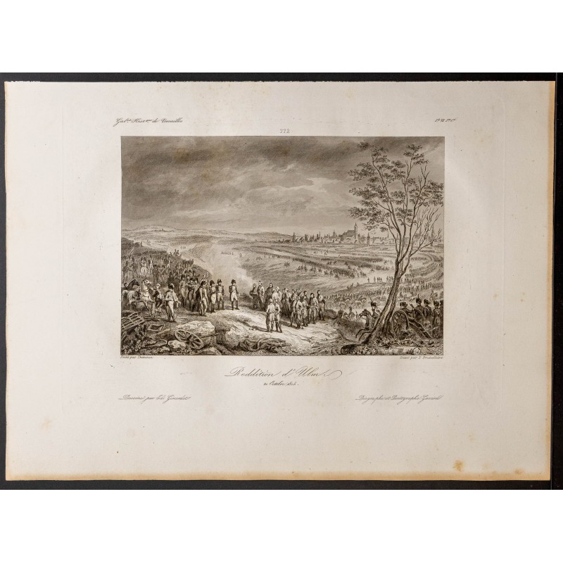 Gravure de 1841 - Bataille et Reddition d'Ulm - 1