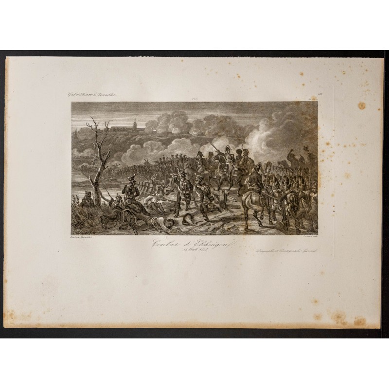 Gravure de 1841 - Bataille d'Elchingen - 1