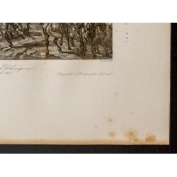 Gravure de 1841 - Bataille d'Elchingen - 5