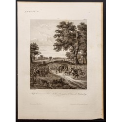 Gravure de 1841 - Napoléon reçu au château de Louisbourg - 1