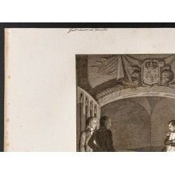 Gravure de 1841 - Napoléon sur le tombeau de Frédéric II - 2