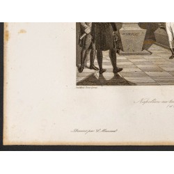 Gravure de 1841 - Napoléon sur le tombeau de Frédéric II - 4