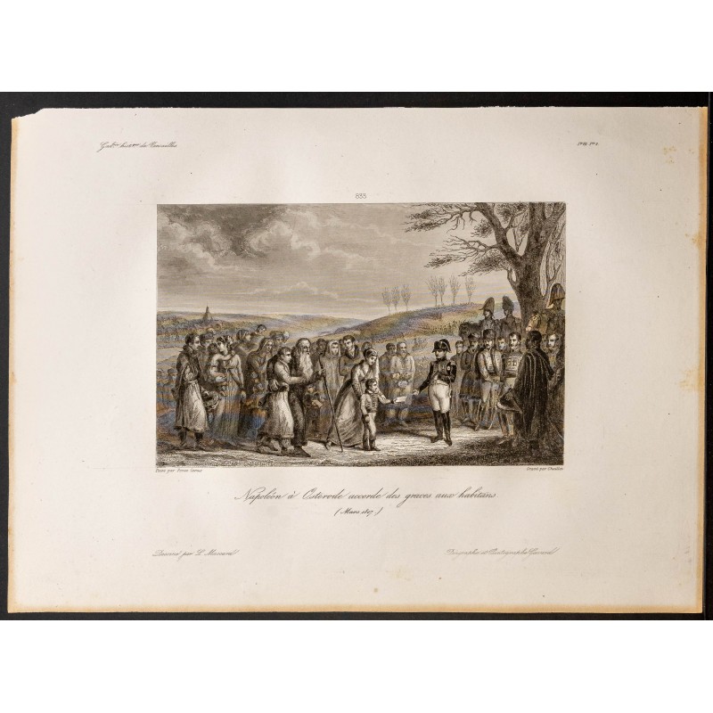 Gravure de 1841 - Napoléon à Osterode - 1