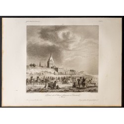 Gravure de 1841 - Siège de Dantzig - 1