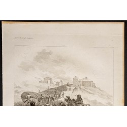 Gravure de 1841 - L'armée française traverse les défilés du Guadarrama - 2