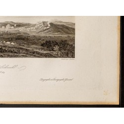 Gravure de 1841 - Bataille d'Eckmühl - 5