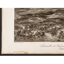 Gravure de 1841 - Bataille de Wagram - 4