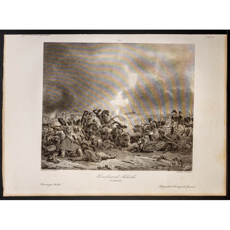 Gravure de 1841 - Bataille de Polotsk - 1
