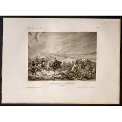 Gravure de 1841 - Bataille de Smolensk - 1