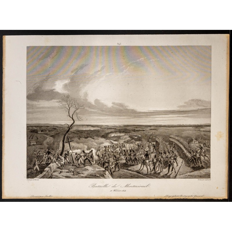 Gravure de 1841 - Bataille de Montmirail - 1