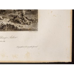 Gravure de 1841 - Bataille de Champaubert - 5