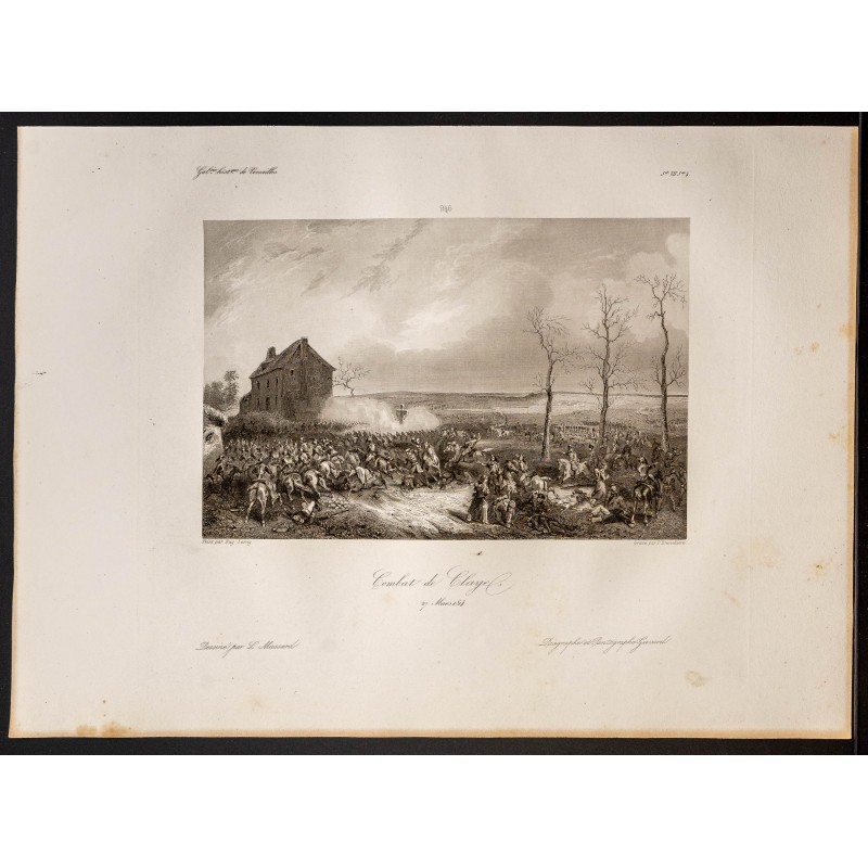 Gravure de 1841 - Bataille de Claye - 1