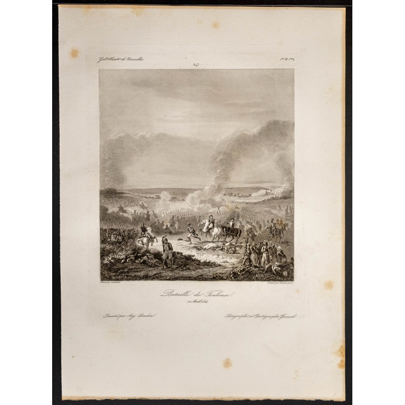 Gravure de 1841 - Bataille de Toulouse - 1