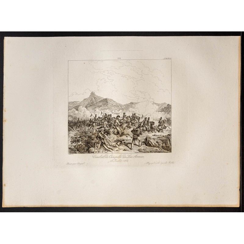 Gravure de 1841 - combat de Campillo de Arenas - 1