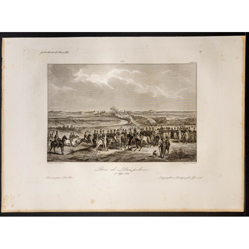 Gravure de 1841 - Prise de Pampelune - 1