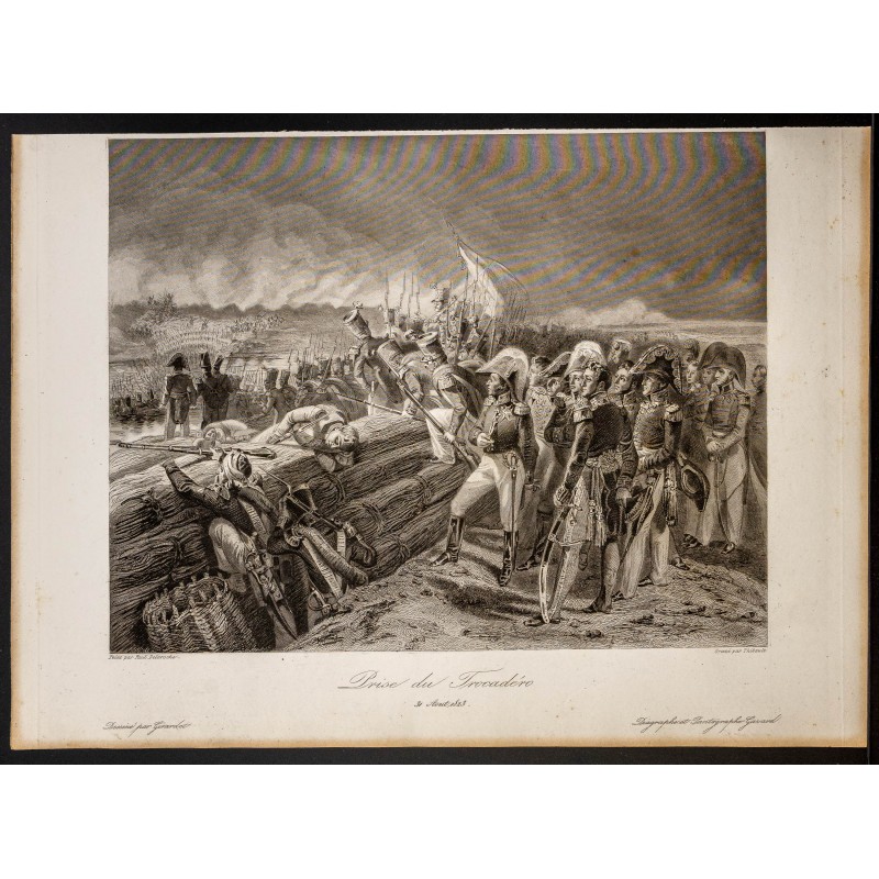 Gravure de 1841 - Bataille du Trocadéro - 1