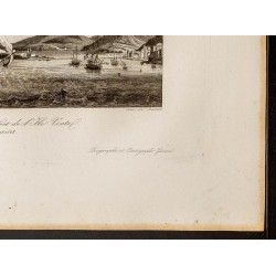 Gravure de 1841 - Attaque et prise du fort de l'île verte - 5